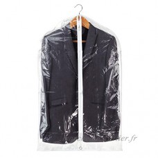 Hangerworld Lot synthétique 101 6 cm Housse pour s'adapter à fermeture Éclair Sacs de vêtements avec bordure Blanc 2 Clair  - B004AGYOMK